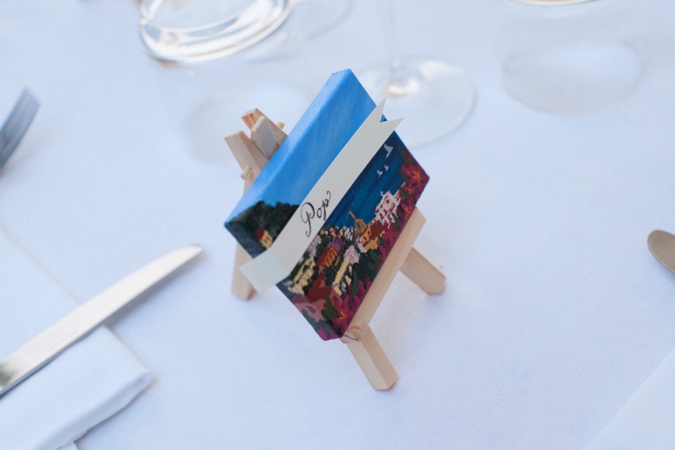 Place card destination wedding Positano