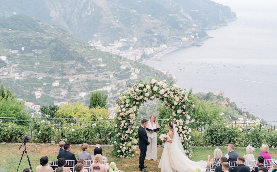 Wedding ceremony for Amalfi Coast wedding in Ravello