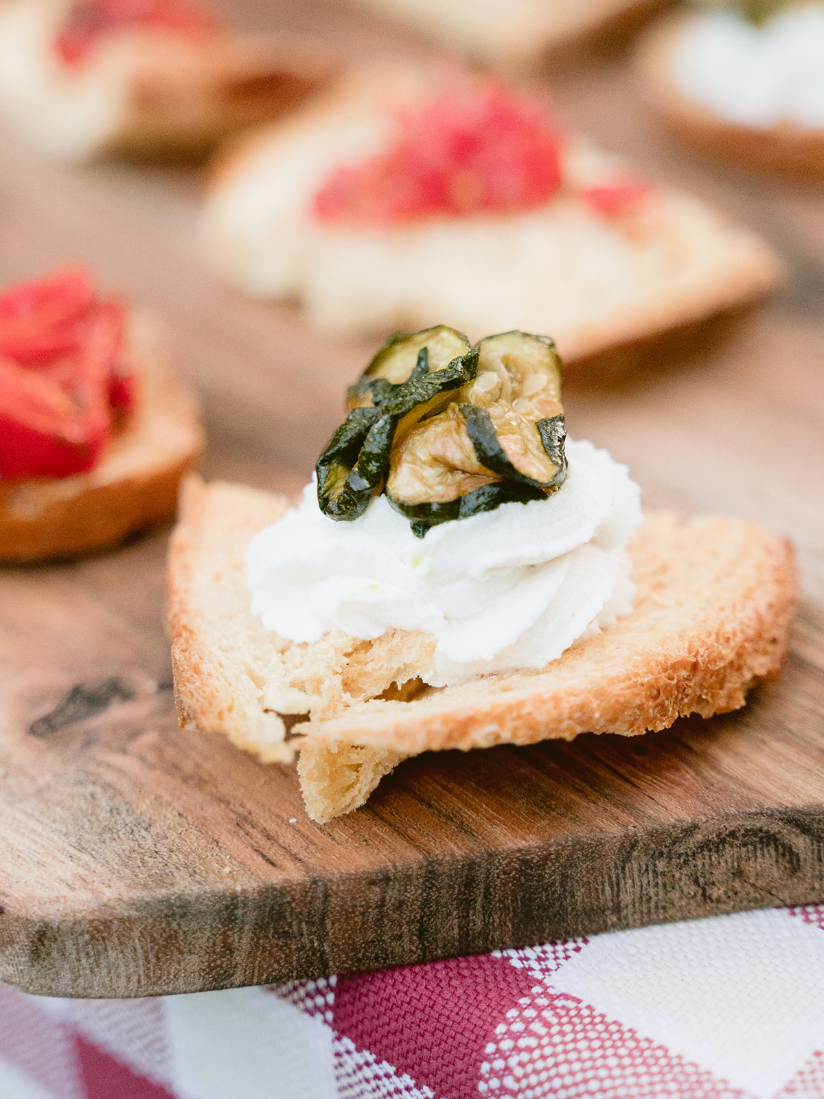 wedding in Italy Amalfi coast Italian bruschetta with zucchini