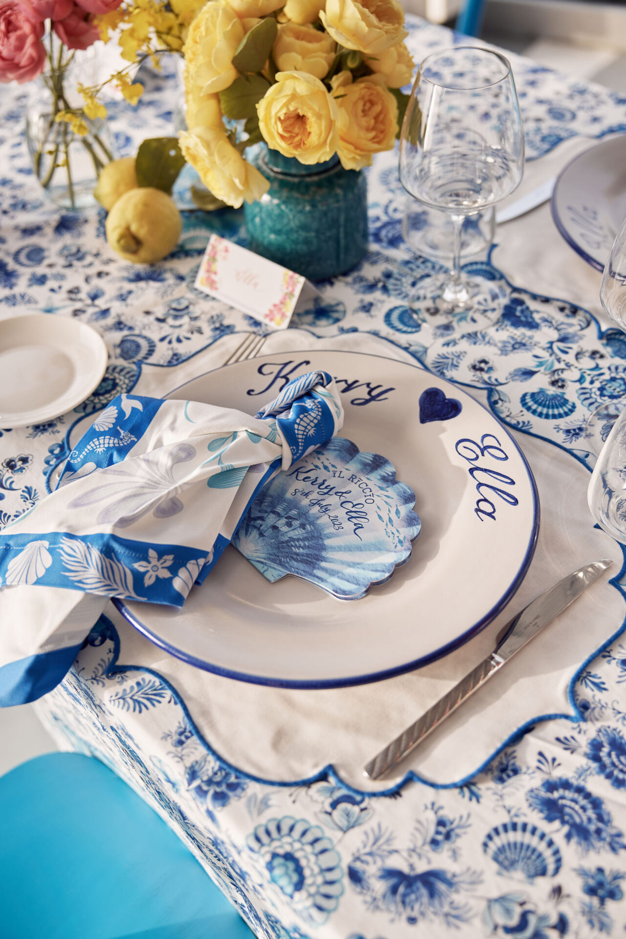 wedding in Italy Amalfi coast costumised ceramic plates